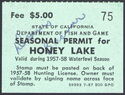 Seasonal Permit for Honey Lake