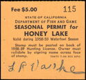 Seasonal Permit for Honey Lake