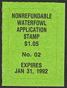 Nonrefundable Waterfowl Application Stamp