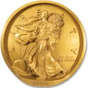 Walking Liberty Gold Resin Sculpture