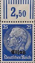 Overprint Elsaß Over Hindenburg