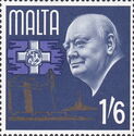 Sir Winston Churchill, Warships and George Cross (1s6d)