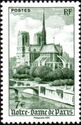 Design of 1947 Notre Dame Cathedral Stamp