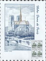 Design of 1947 Notre Dame Cathedral Stamp