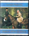 Queen Elizabeth II and Prince Edward on horseback