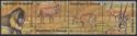 Strip of 4 Stamps with African Animals