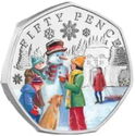 50 Pence (Christmas Snowmen - Children - Color)