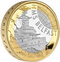 2 Pounds (Iconic Navy Vessels - HMS Belfast - Silver Piedfort 2025)