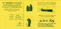 Booklet of 10 green letters 20gr