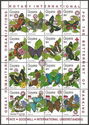 Butterflies, overprinted with International Organisations