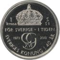 1 Krona (40 years of reign)