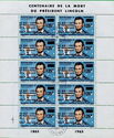 Centenary of death of Abraham Lincoln - surcharged
