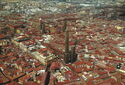BOLOGNA. The Centre with the Asinelli and Garisenda Towers from the airplane