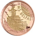 2 Pounds (Iconic Navy Vessels - HMS Belfast 2025 - Gold)