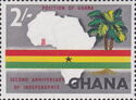 Map of Africa, National Flag and Palm Trees