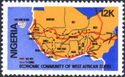 Map of West African highways and telecommunications network