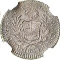 ½ Real (Lima Mint, with Additional M, 10D 20G)