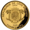 100 CFA Francs (Owl - Black and White Rhodium)