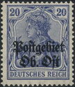 "Germania" overprinted Postgebiet Ob. Ost