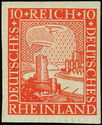 Rhineland landscape with castle, furnace and eagle head