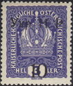 Austrian stamp with black overprint