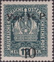 Austrian stamp with black overprint
