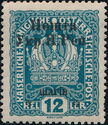 Austrian stamp with black overprint