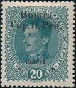 Austrian stamp with black overprint