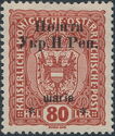 Austrian stamp with black overprint