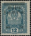 Austrian stamp with black overprint