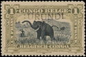 African Elephant - New Color overprinted URUNDI