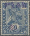 Menelik II, new value in violet overprint
