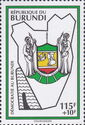 Arms, map of Burundi