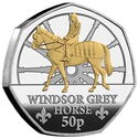 50 Pence (Royal Mews - Windsor Grey Horse - Silver)
