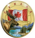 Half Dollar (60 Years of the Canadian Maple Leaf - Gold)