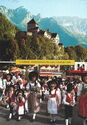 Vaduz, Fürstentum Liechtenstein. Schloss Vaduz・Nationaltracht