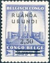 King Alberts I Monument in Leopoldville overprint, surcharge