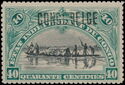 Native Canoe reprint manual overprint "CONGO BELGE"