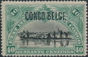 Native Canoe typographic overprint "CONGO BELGE"