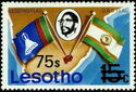 Flags of Lesotho and OAU - surcharged