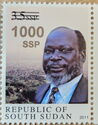 2017 Surcharge on 2011 Salva Kiir Stamp - Variant