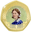 50 Cents (International Women's Day - Florence Nightingale - Gilded)
