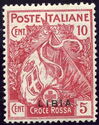 Croce Rossa - Overprint at Bottom of Stamp