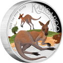 1 Dollar (Australian Kangaroo Coloured High Relief)