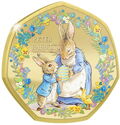 50 Cents (Beatrix Potter Easter - Peter Rabbit - Gilded)