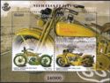 Vintage Motorcycles with text in Yellow