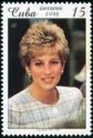 Stamp with inscription "Lady Diana 1961-1997" at bottom