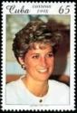 Stamp with inscription "Lady Diana 1961-1997" at bottom