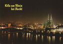 Köln am Rhein bei Nacht