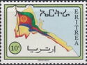Eritrean map and flag